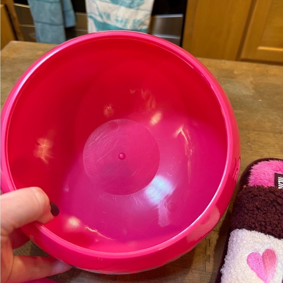 NEW Hershey Kiss Plush Slippers and Bag Set Big Pink Silver Hershey Kiss Dish - Picture 5 of 16